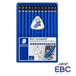 STAEDTLER Mars Lumograph Drawing Pencils Set of 12 (Assorted Degrees)